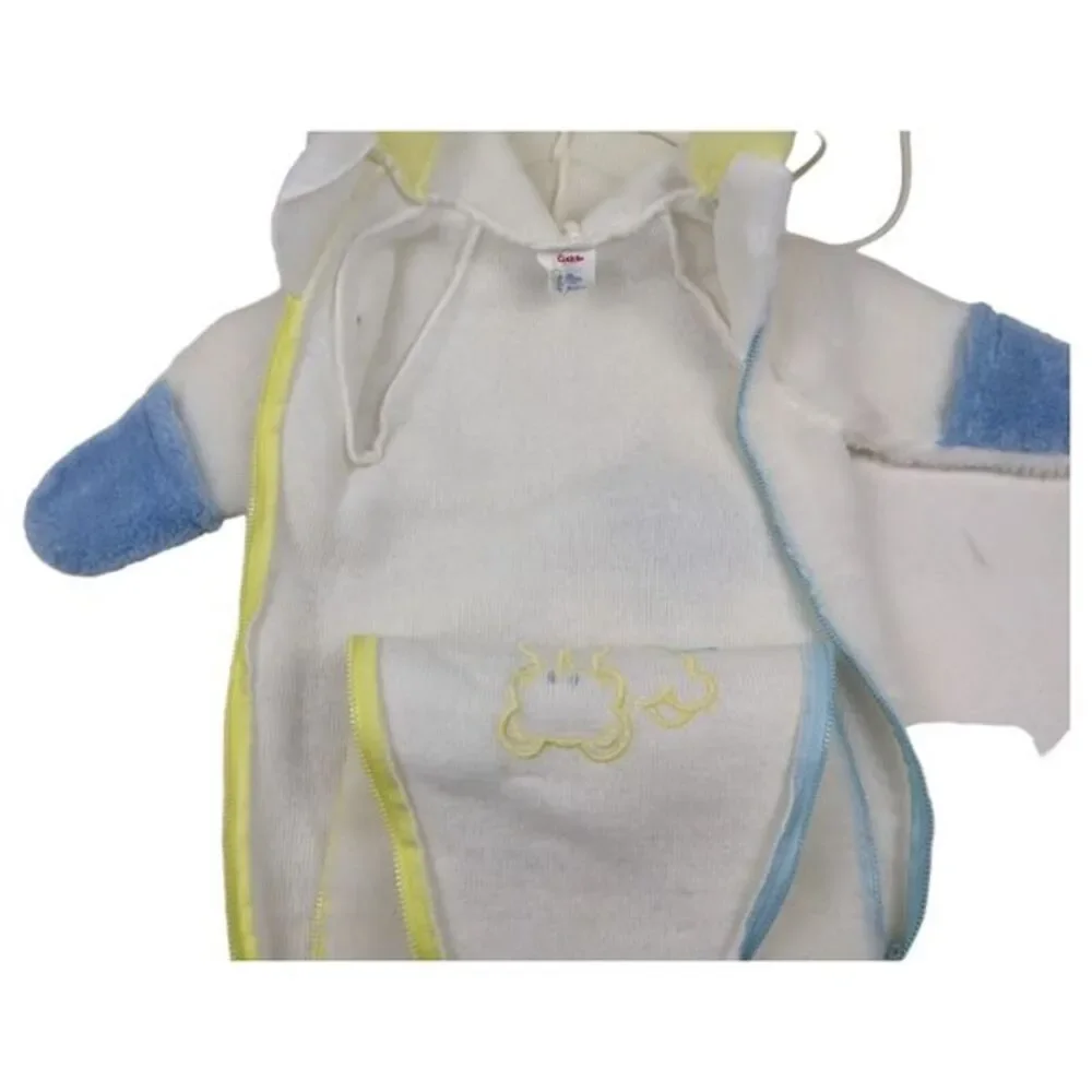 Vintage Cuddle Time Color Block Baby Bunting Suit, Size 6 - 12 Mos Toddler *READ